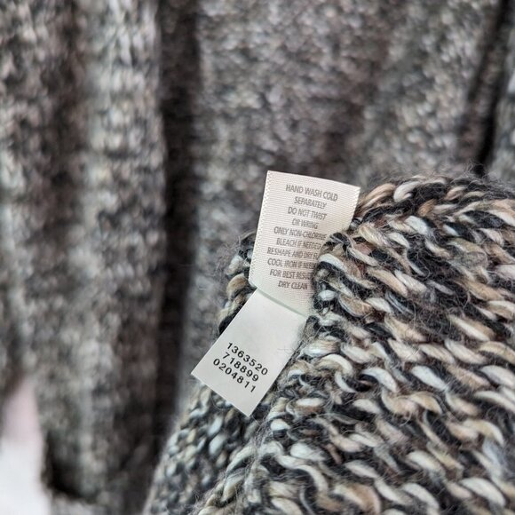 J Jill Cardigan Womens Medium Gray Midi Long Duster Button Sweater Wool Alpaca - Picture 10 of 11